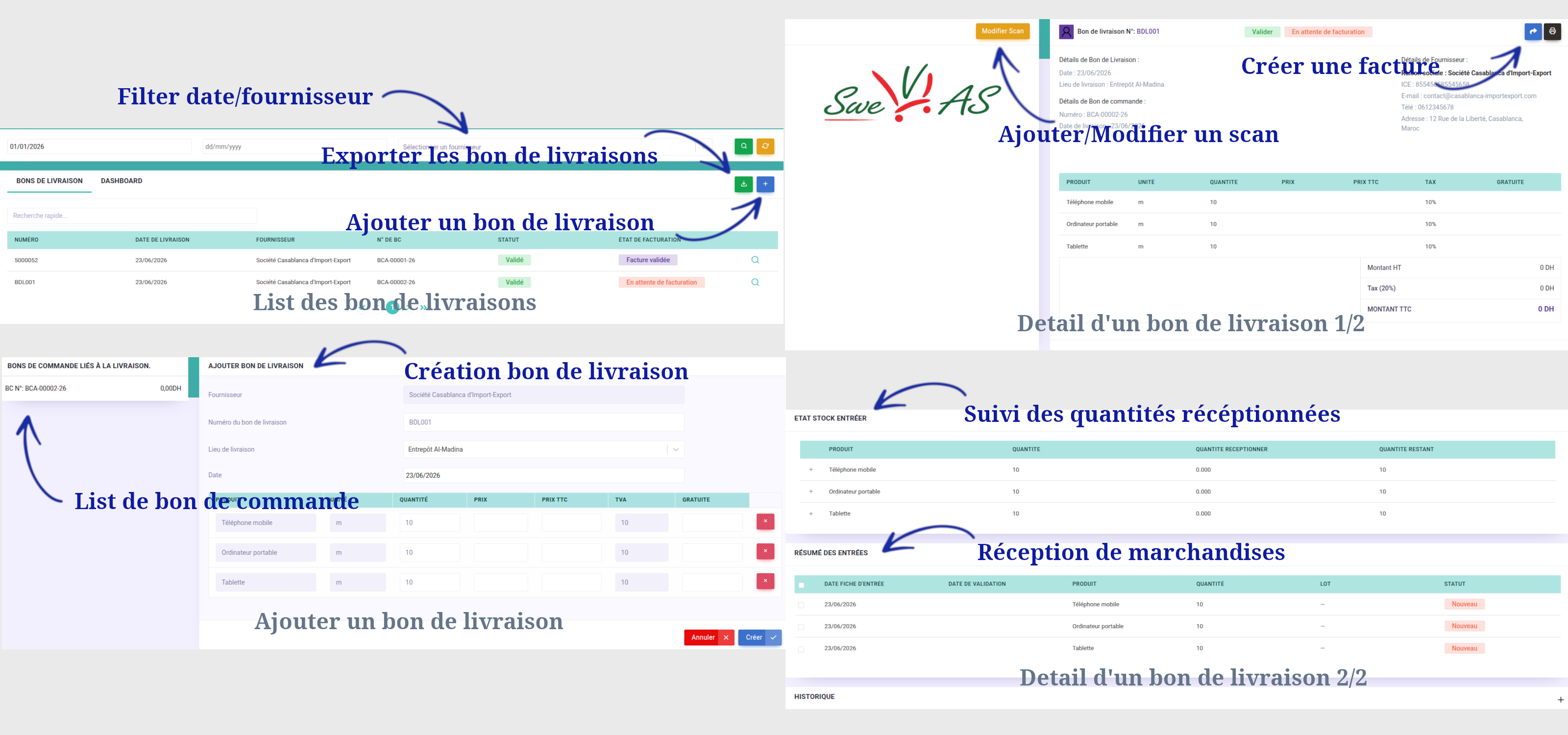 Bons de livraison