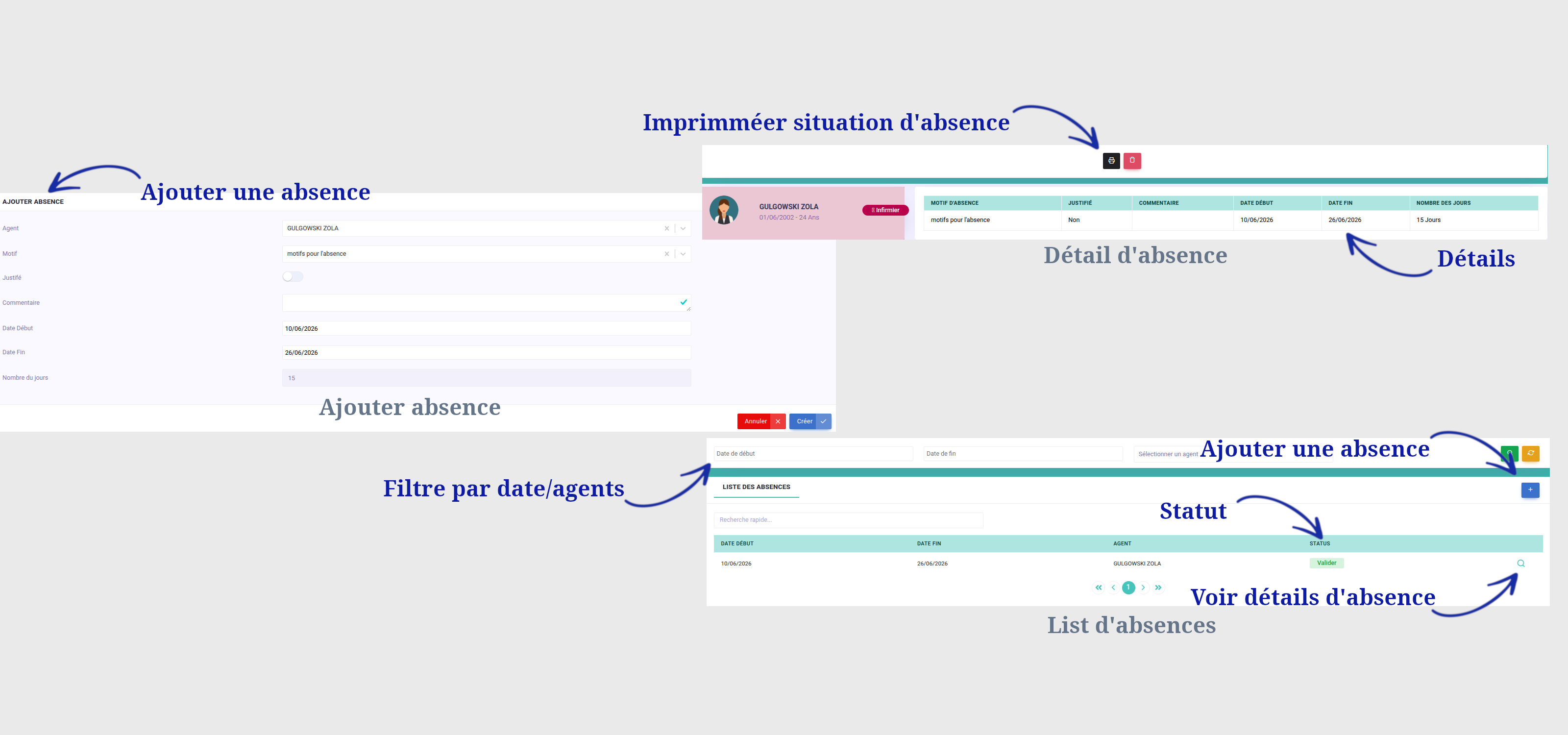 Gestion des Absences