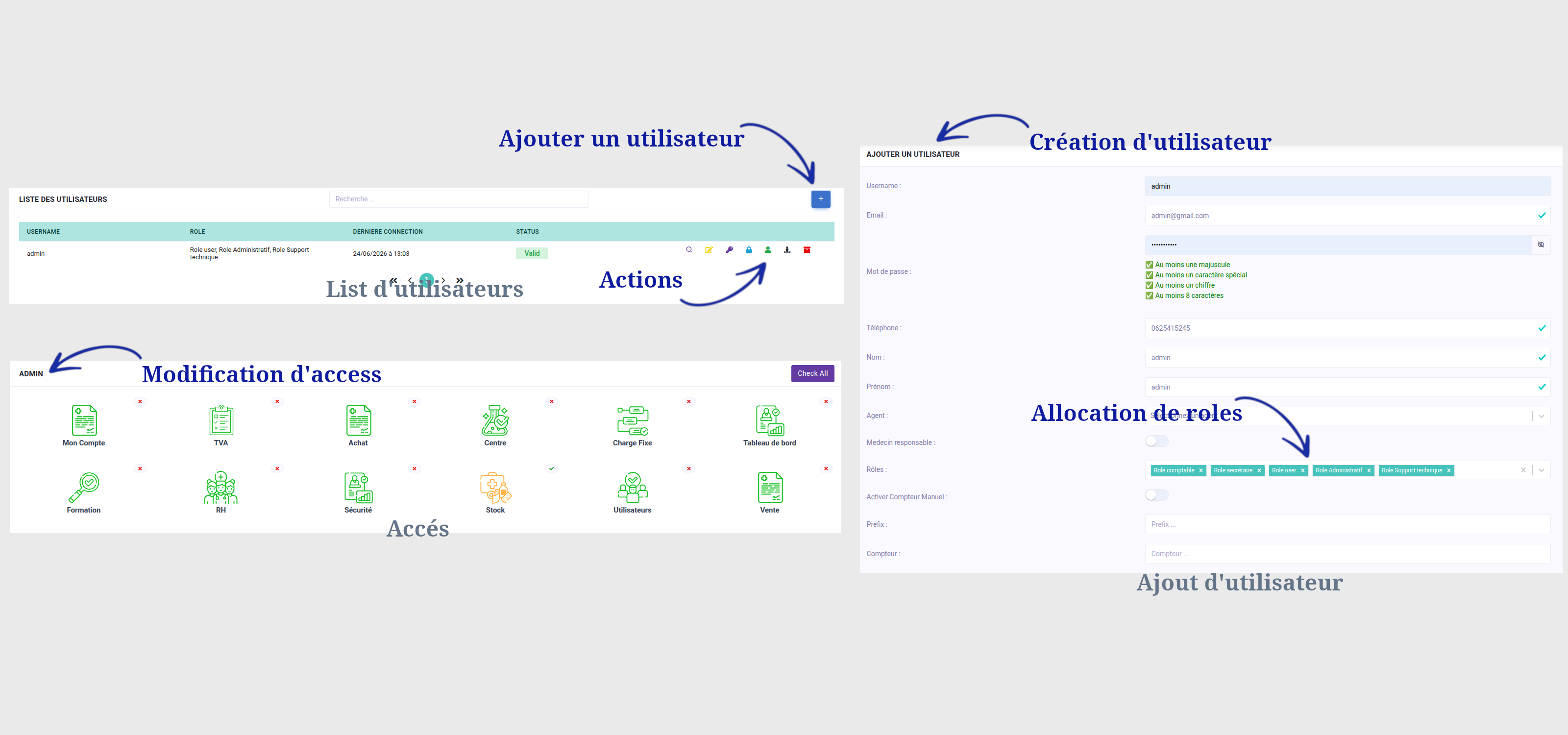Gestion des utilisateurs