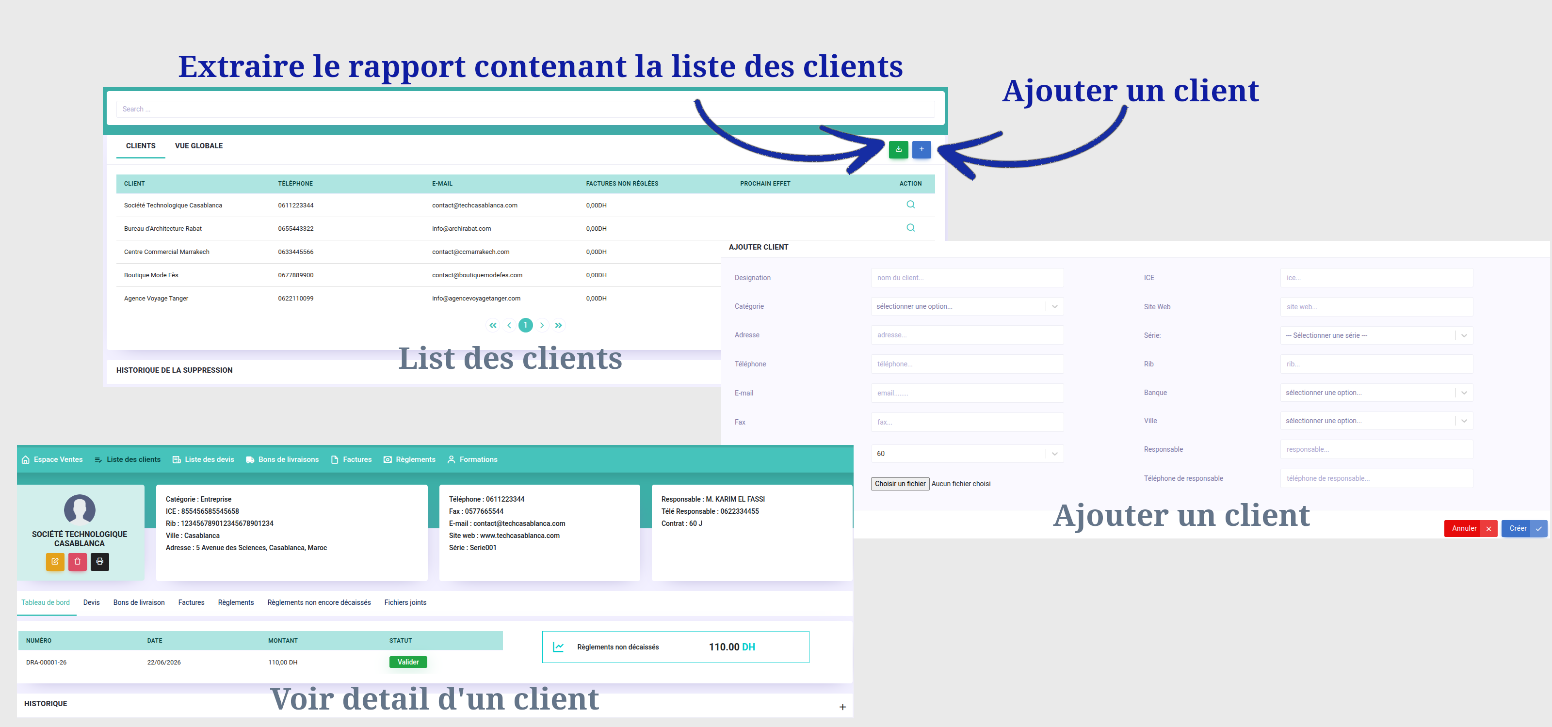 Gestion des clients