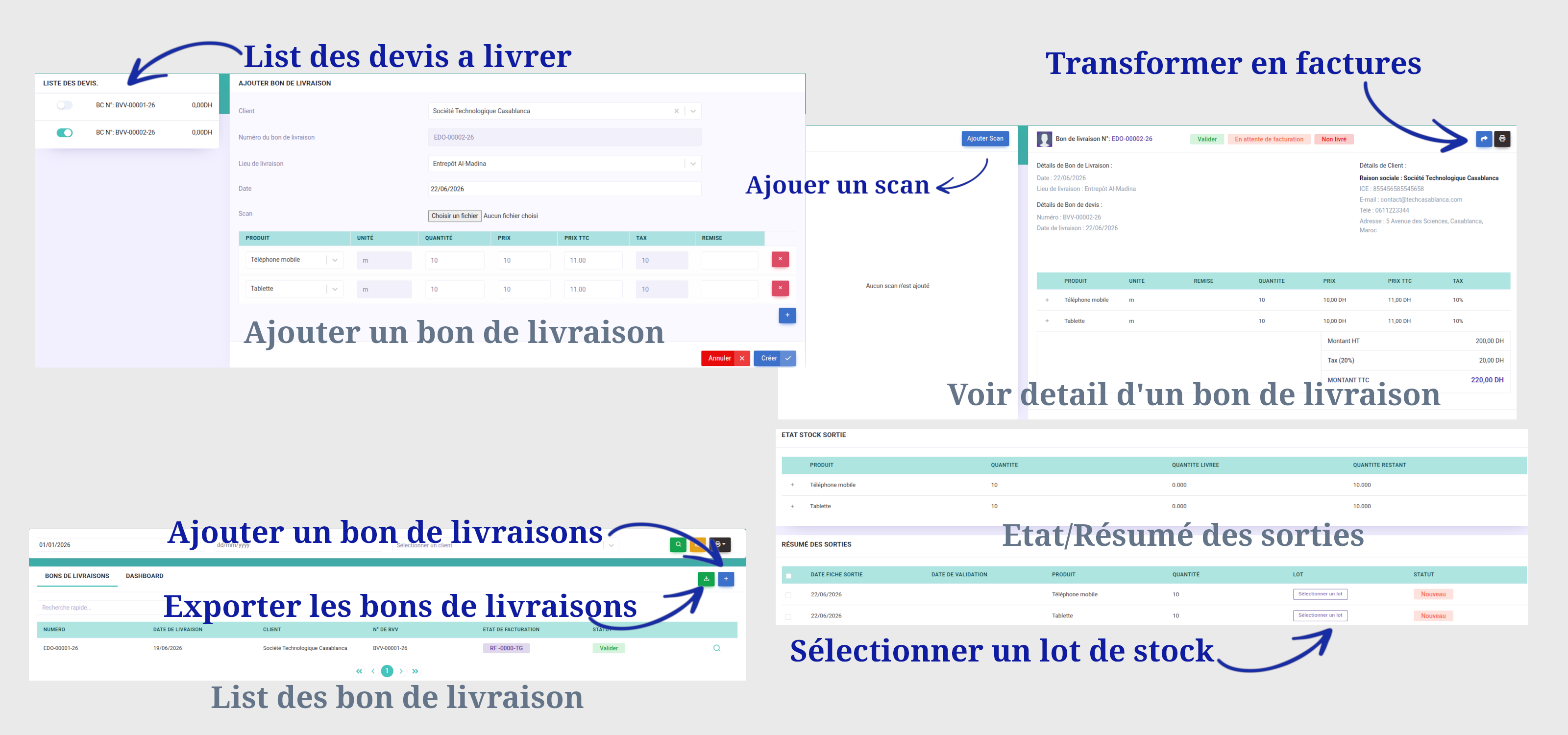 Bons de livraison